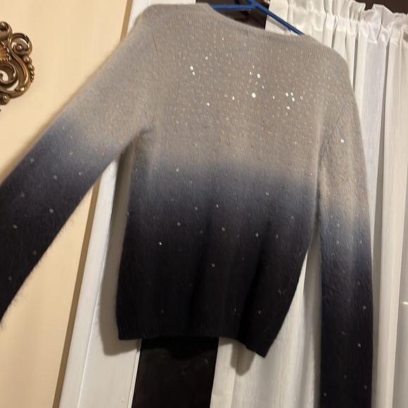 Pretty Mac and Jac Sequined Cardigan. 40% Angora and 40% Nylon knitting. S/P - Picture 3 of 6